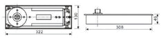 Double-Action Hold-Open Floor Spring - 322 × 130 × 46mm | 100–120kg
