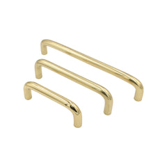 Compact 150mm D Bend door pull handle with a bolt-through design for sturdy installation, ideal for high-traffic commercial and residential doors