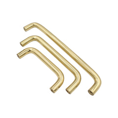 Compact 150mm D Bend door pull handle with a bolt-through design for sturdy installation, ideal for high-traffic commercial and residential doors