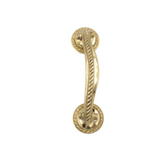 stylish georgian pull handles, ideal for adding elegance to home doors. Available in polished brass finish.
