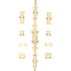 The Windsor Cremone Bolt by Euro Art | Solid Brass Espagnolette Bolt | 2 Finishes