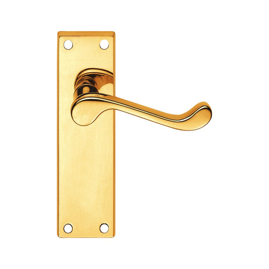 Valens Scroll Lever on Backplate Latch 118mm x 40mm (PAIR)