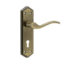 Shape Bathroom Lever on Back Plate