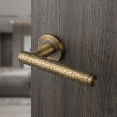 Hexagonal Honeycomb Luxury Interior Door Handle Set