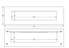 330mm x 100mm Stainless Steel Letter Plate