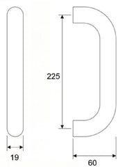 D Door Pull Handle - All Sizes