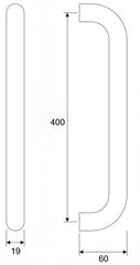D Door Pull Handle - All Sizes