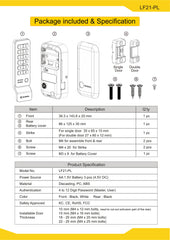 EALF21-PL Smart Digital Lock for Cabinet & Lockers