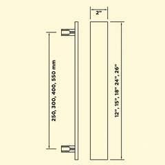 Sketch Luxury Interior Door Pull Handle (Multiple Sizes)