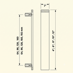 Tempest Luxury Interior Handle for Cabinet & Wardrobe Doors (Multiple Sizes)