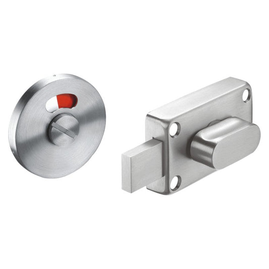 Cubicle Door Lock | Satin Stainless Steel Finish