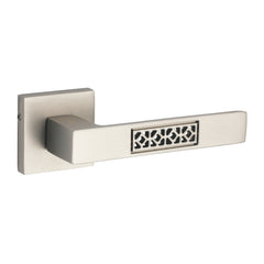 Trellis on Rose Luxury Interior Door Handle Set