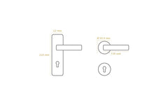 Turkish Anka door handle with a sleek modern design, featuring a 55.5mm rose and 135mm handle length, combining elegance, durability, and functionality for any door.