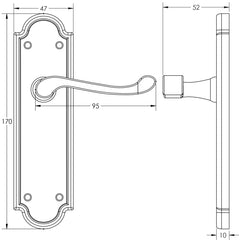 Antique Turnberry Suite Lever on Plate
