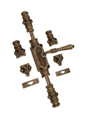 Antique Brass Lever Handle Door Brass Espagnolette Bolt