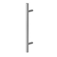 T-Bar door pull handle made of stainless steel, available in polished and satin finishes, ideal for office doors and modern interiors.