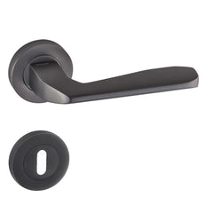 Turkish Falcon door handle with a sleek lever on rose design, featuring a 52mm rose and 139mm handle length, offering ease of use and a sophisticated touch to enhance any room.