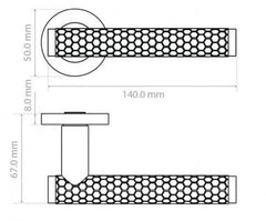 Hexagonal Honeycomb Luxury Interior Door Handle Set