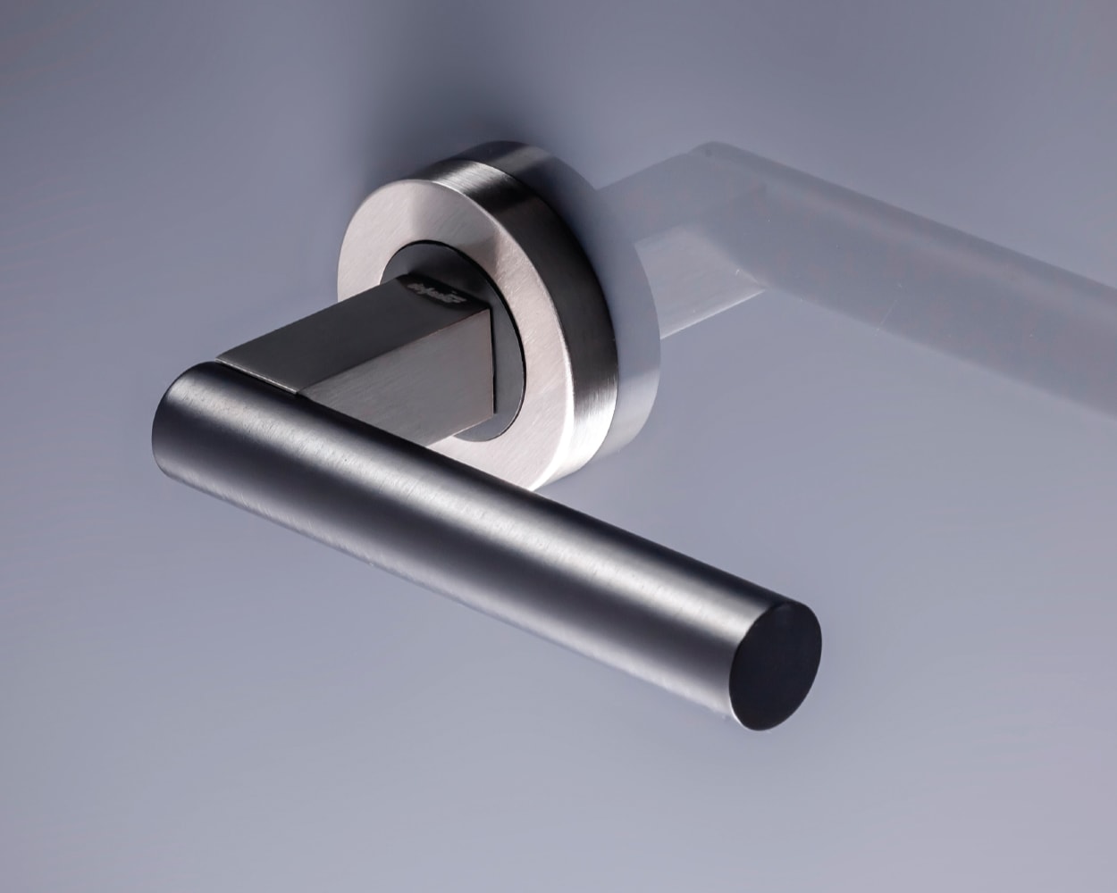 Turkish Nirvana PYZ rose door handle with a luxurious design, featuring a 55.5mm rose and 125mm handle length, combining premium materials and craftsmanship for a sophisticated touch.