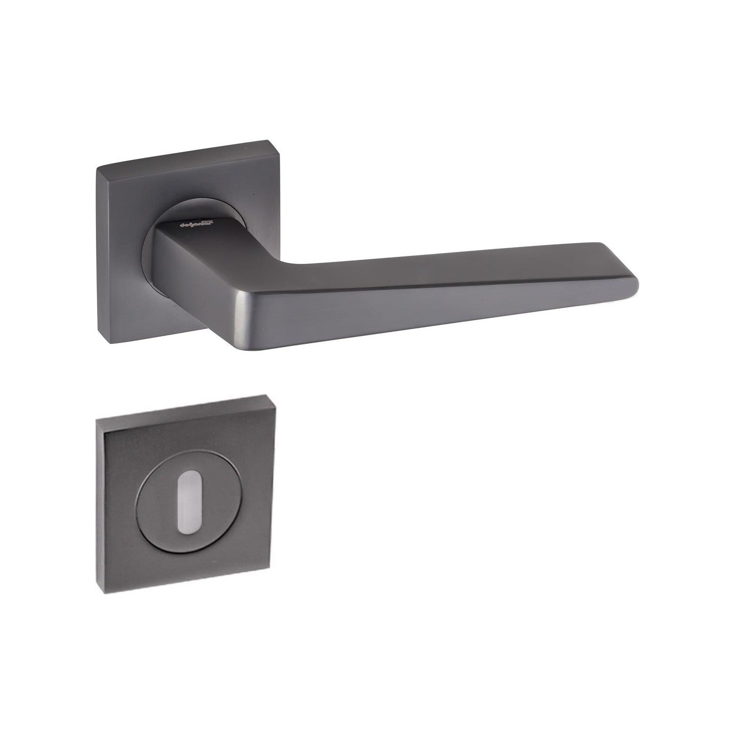 Turkish Penta door handle with a sleek modern design, featuring a 56mm rose and 134mm handle length, combining style, durability, and functionality to enhance any door.