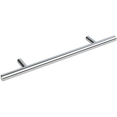 T-Bar door pull handle made of stainless steel, available in polished and satin finishes, ideal for office doors and modern interiors.