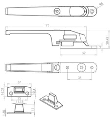 Modern Casement Fastener-Locking