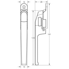Modern Casement Fastener-Locking
