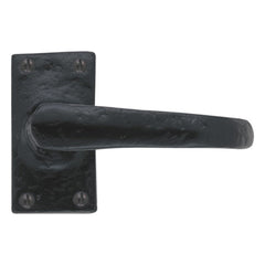 Euro Art Hardware Lever Latch - 75mm x 40mm in Black Antique, classic Lever On Backplate design, premium craftsmanship, versatile application, and easy installation.