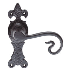 Euro Art Hardware Lever Latch - 170mm x 52mm in Black Antique, classic Lever On Backplate design, premium craftsmanship, versatile application, and easy installation.