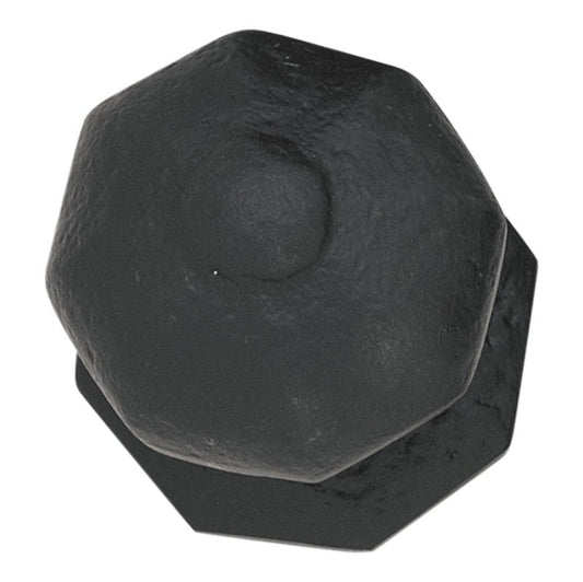 Euro Art Octagonal Centre Door Knob in Black Antique, with a unique octagonal shape and 63mm diameter. A stylish and durable door accessory, designed to enhance the aesthetic of both residential and commercial spaces.