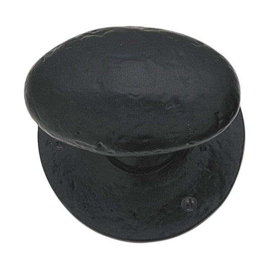 Euro Art Oval Mortice Knob in Black Antique, with a classic oval shape and 60mm diameter. A sophisticated and ergonomic door knob, adding timeless elegance to both residential and commercial spaces.