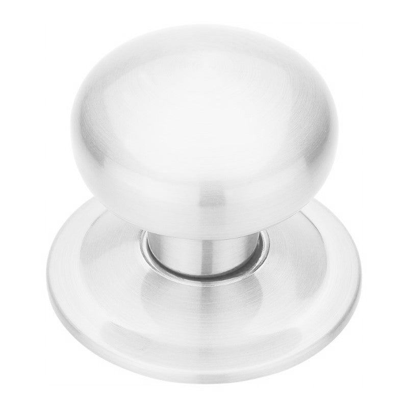 Windsor Centre Door Knob by Euro Art, featuring a Satin Nickel finish. A refined and versatile door accessory, designed to enhance any interior with its timeless elegance and functionality.