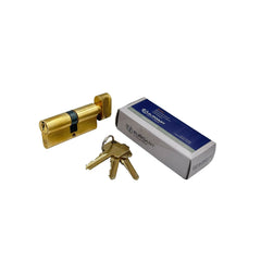 High Security 6 Pin - Key and Turn Brass Cylinder - 70mm
