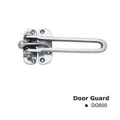 The Euro Art Door Guard, 85mm in length, offering enhanced security with its sturdy construction. Available in satin nickel and polished brass finishes, this door guard reinforces doors against forced entry. It is designed for easy installation, suitable for residential and commercial use