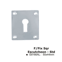F/ Fixed Square Aluminium Escutcheon -STD 50×44MM