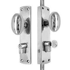 Oval Knob Locking Espagnolette Bolt for up to 8.5' High Doors & Windows