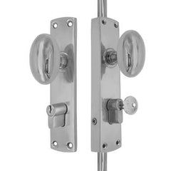 Oval Knob Locking Espagnolette Bolt for up to 8.5' High Doors & Windows