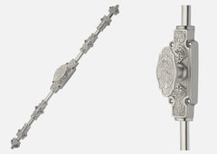 Ornate Espagnolette/Cremone Lock Bolt for up to 9' high Doors/Windows