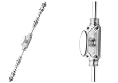 Oval Knob Stephaney Espagnolette Lock Bolt for up to 9 Feet High Doors & Windows