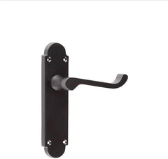 Shaped Scroll Lever on Back Plate lever Latch- Smooth Fisnish - 168mm X 40mm
