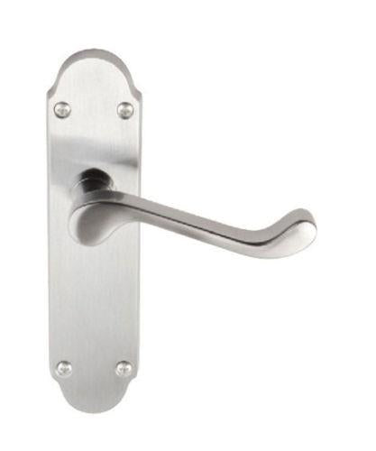 Shaped Scroll Lever on Back Plate lever Latch- Smooth Fisnish - 168mm X 40mm
