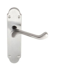 Shaped Scroll Lever on Back Plate lever Latch- Smooth Fisnish - 168mm X 40mm