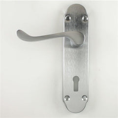 Shaped Scroll Lever on Back Plate lever lock - Smooth Fisnish - 168mm X 40mm