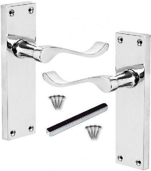 Valens Scroll Lever on Backplate Latch 150mm x 40mm (PAIR)