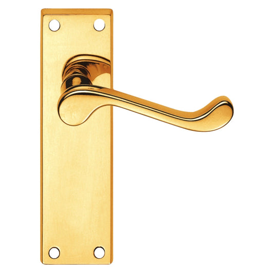 Valens Scroll Lever on Backplate Latch 150mm x 40mm (PAIR)