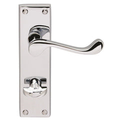 Valens Scroll Bathroom Lever on Backplate 150mm x 40mm (PAIR)