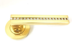 Lever on Rose with Diamond fittings - luxurious Design - Designer Range