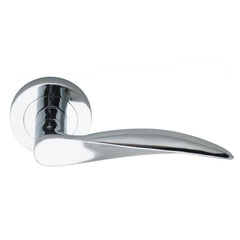 Waved Lever on Rose-  Designer Range -123MM - Rose 50MM