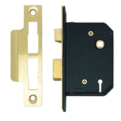 Euro Art 3 Lever Sash Lock 63mm - Stylish and reliable black-finished sash lock for enhanced door security.