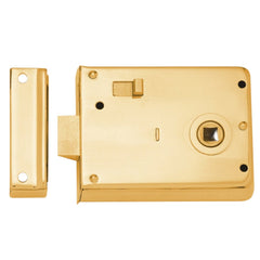 Euro Art Rim Latch 100x76mm in a sleek black finish, offering versatile application for doors with an elegant and modern design.